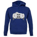 Rear View 550 Silver unisex hoodie