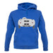 Rear View 550 Silver unisex hoodie