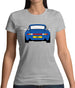 Porsche 993 Blue Womens T-Shirt