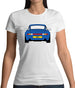 Porsche 993 Blue Womens T-Shirt