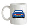 Porsche 993 Blue Ceramic Mug