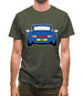 Porsche 993 Blue Mens T-Shirt