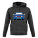 Porsche 993 Blue unisex hoodie