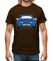 Porsche 993 Blue Mens T-Shirt