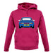 Porsche 993 Blue unisex hoodie