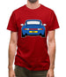 Porsche 993 Blue Mens T-Shirt