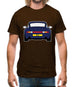 Porsche 993 Navy Mens T-Shirt