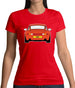 Porsche 993 Orange Womens T-Shirt