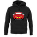 Porsche 993 Red unisex hoodie