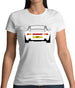 Porsche 993 White Womens T-Shirt