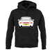 Porsche 993 White unisex hoodie