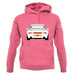 Porsche 993 White unisex hoodie