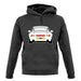 Porsche 993 White unisex hoodie