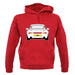Porsche 993 White unisex hoodie