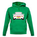 Porsche 993 White unisex hoodie