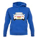 Porsche 993 White unisex hoodie