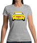 Porsche 993 Yellow Womens T-Shirt
