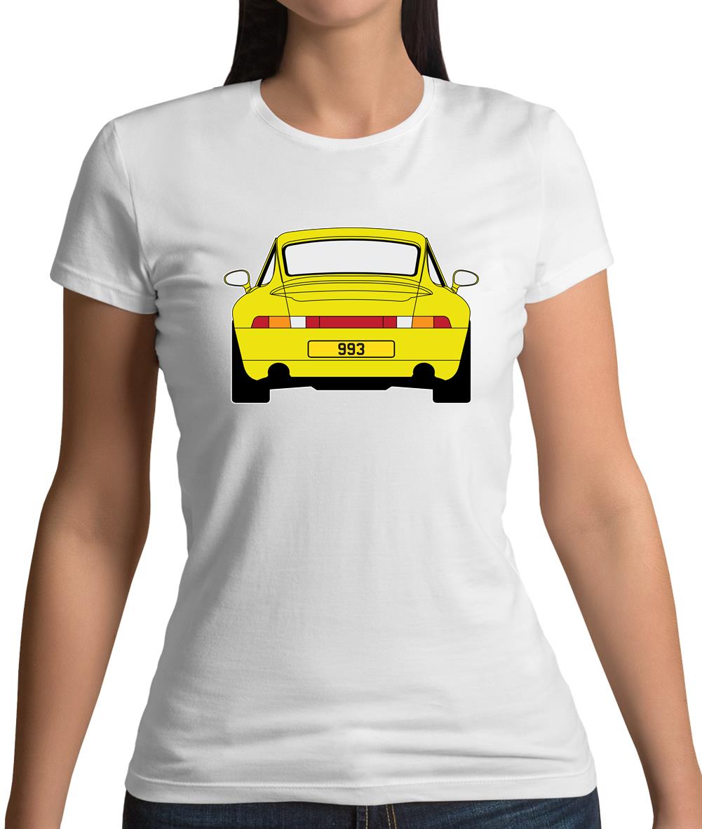 Porsche 993 Yellow Womens T-Shirt