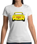 Porsche 993 Yellow Womens T-Shirt