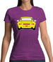 Porsche 993 Yellow Womens T-Shirt