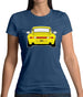 Porsche 993 Yellow Womens T-Shirt