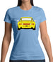 Porsche 993 Yellow Womens T-Shirt