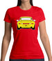 Porsche 993 Yellow Womens T-Shirt