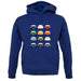 Porsche 911 Carrera Rs 12 Colours unisex hoodie