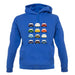 Porsche 911 Carrera Rs 12 Colours unisex hoodie