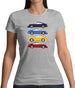 Porsche 911 Carrera Rs 4 Colours Womens T-Shirt