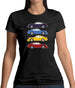 Porsche 911 Carrera Rs 4 Colours Womens T-Shirt