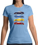 Porsche 911 Carrera Rs 4 Colours Womens T-Shirt