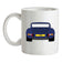 Heckansicht 911 Carrera RS - Albertblau Ceramic Mug