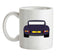 Heckansicht 911 Carrera RS - Aubergine Ceramic Mug
