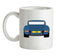 Heckansicht 911 Carrera RS - Blau Ceramic Mug