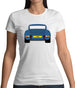 Porsche 911 Carrera Rs Rear Blue Womens T-Shirt