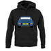 Porsche 911 Carrera Rs Rear Blue unisex hoodie