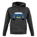 Porsche 911 Carrera Rs Rear Blue unisex hoodie