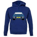 Porsche 911 Carrera Rs Rear Blue unisex hoodie