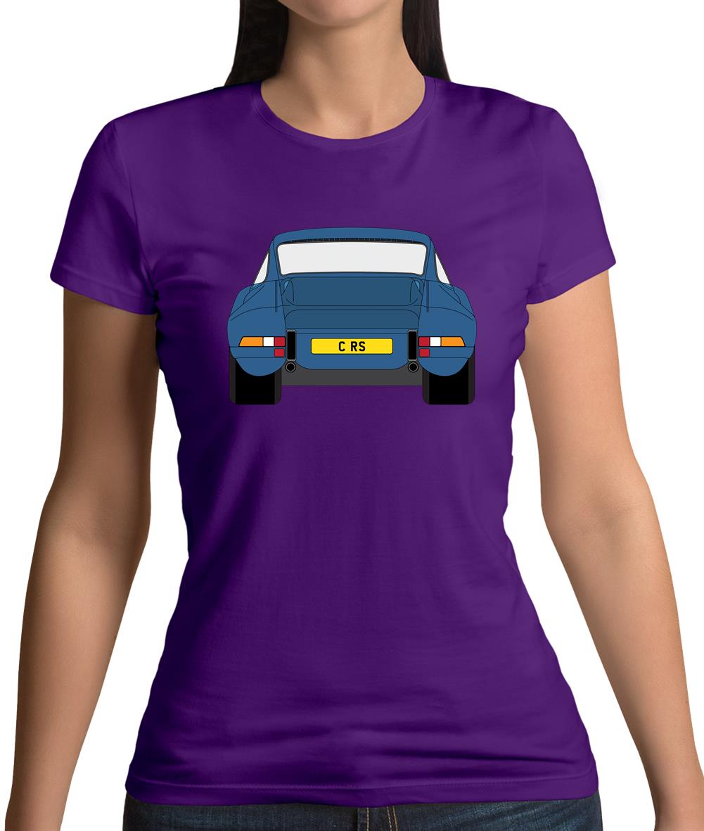 Porsche 911 Carrera Rs Rear Blue Womens T-Shirt