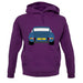 Porsche 911 Carrera Rs Rear Blue unisex hoodie