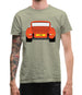 911 Carrera Rs Rear Gulf Orange Mens T-Shirt