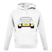 Porsche 911 Carrera Rs Rear Ivory White unisex hoodie