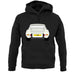 Porsche 911 Carrera Rs Rear Ivory White unisex hoodie