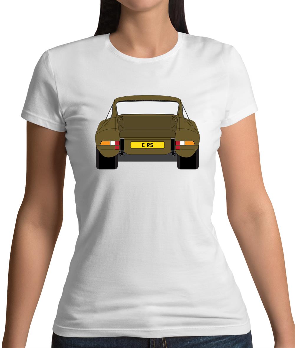 911 Carrera Rs Rear Olive Green Womens T-Shirt