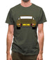 911 Carrera Rs Rear Olive Green Mens T-Shirt