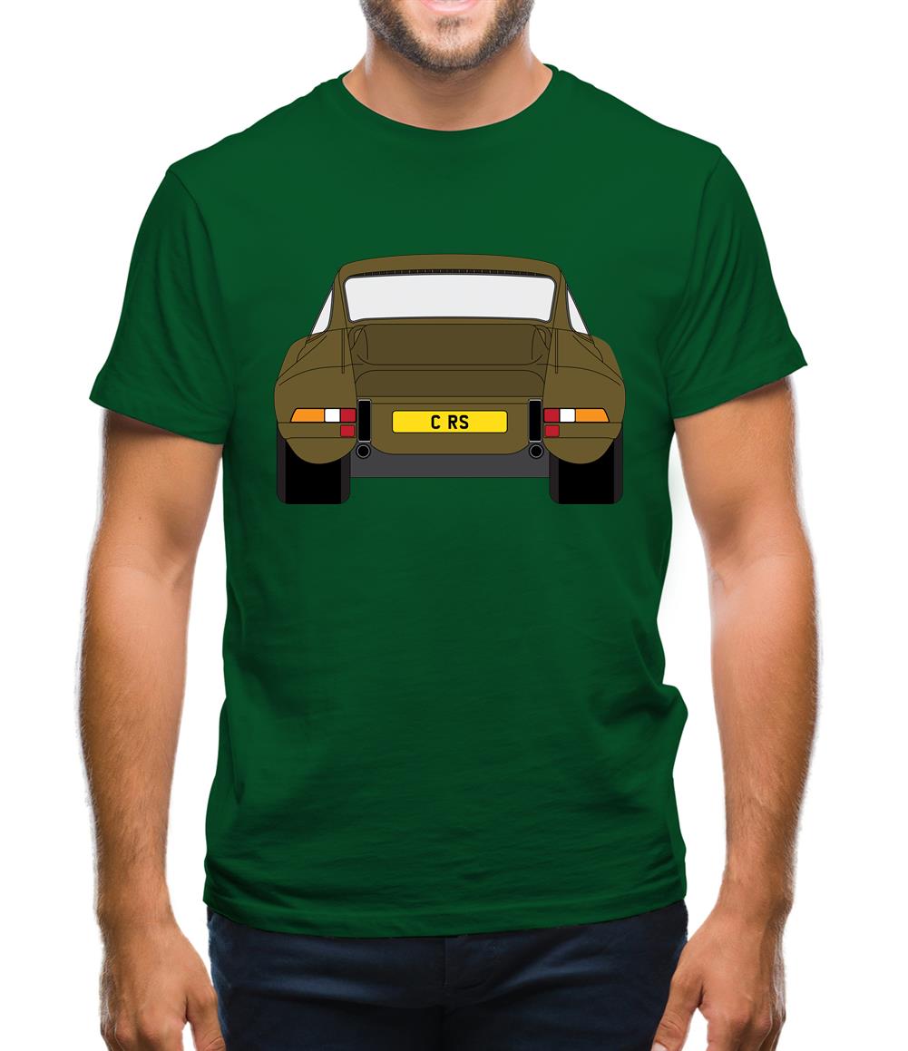 911 Carrera Rs Rear Olive Green Mens T-Shirt