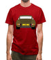 911 Carrera Rs Rear Olive Green Mens T-Shirt