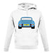 Porsche 911 Carrera Rs Rear Pastel Blue unisex hoodie