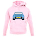 Porsche 911 Carrera Rs Rear Pastel Blue unisex hoodie